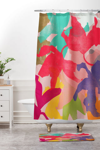 Garima Dhawan lily 71 Shower Curtain And Mat