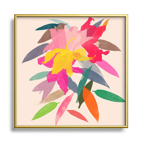 Garima Dhawan lily 78 Square Metal Framed Art Print
