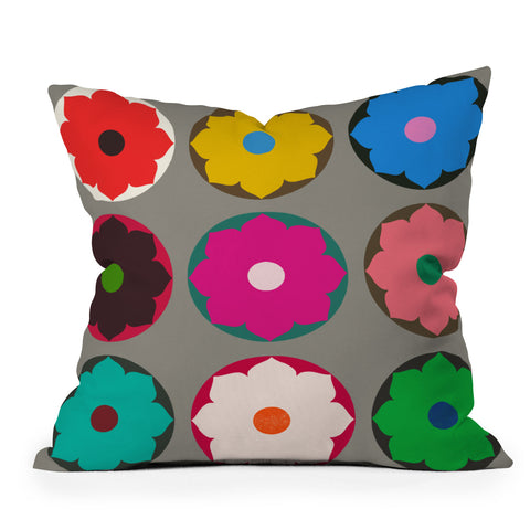 Garima Dhawan lotus 1 Outdoor Throw Pillow