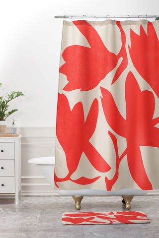Garima Dhawan magnolia 12 Shower Curtain And Mat