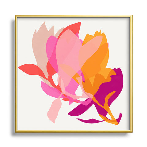 Garima Dhawan magnolia 1d Square Metal Framed Art Print