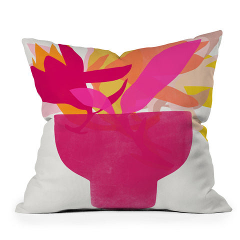 Garima Dhawan magnolia 2 Outdoor Throw Pillow