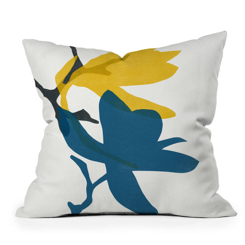 Garima Dhawan magnolia 7 Outdoor Throw Pillow