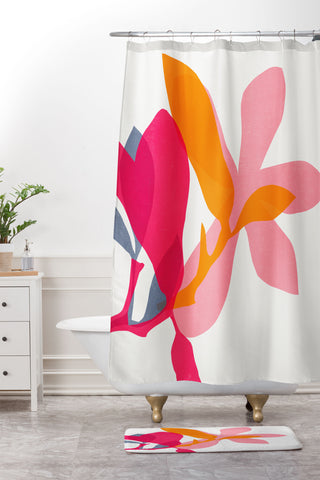 Garima Dhawan magnolia 8 Shower Curtain And Mat