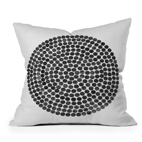 Garima Dhawan mandala black Outdoor Throw Pillow