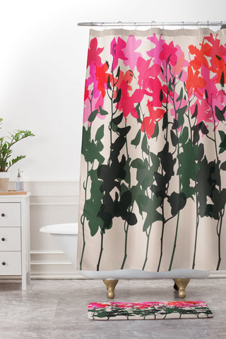 Garima Dhawan orchids 14 Shower Curtain And Mat