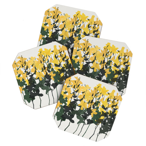 Garima Dhawan orchids 7 Coaster Set