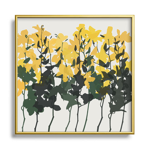 Garima Dhawan orchids 7 Square Metal Framed Art Print