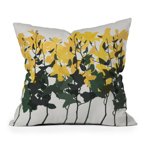 Garima Dhawan orchids 7 Outdoor Throw Pillow