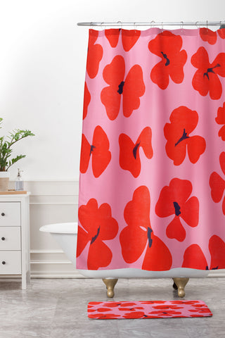 Garima Dhawan oxalis 2 Shower Curtain And Mat
