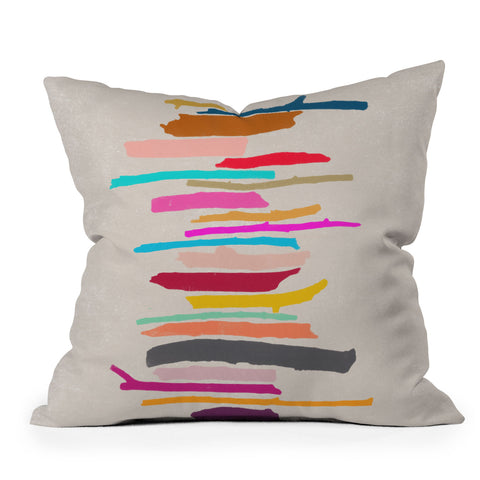 Garima Dhawan painted twigs 3 Outdoor Throw Pillow