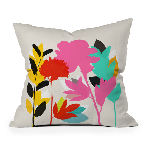 Garima Dhawan peony 1 Outdoor Throw Pillow