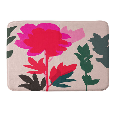 Garima Dhawan peony 5 Memory Foam Bath Mat