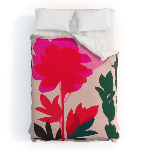 Garima Dhawan peony 5 Duvet Cover