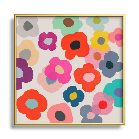 Garima Dhawan poppy 1d Square Metal Framed Art Print