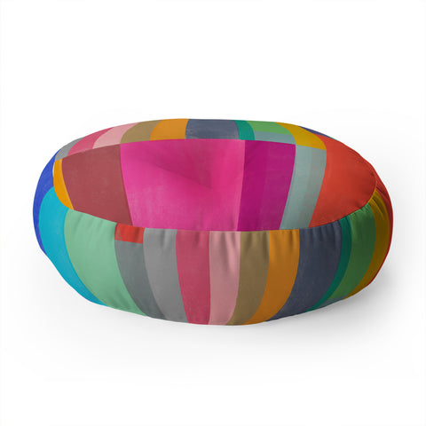 Garima Dhawan quilt study 2 Floor Pillow Round