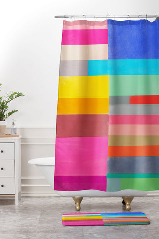 Garima Dhawan quilt study 2 Shower Curtain And Mat