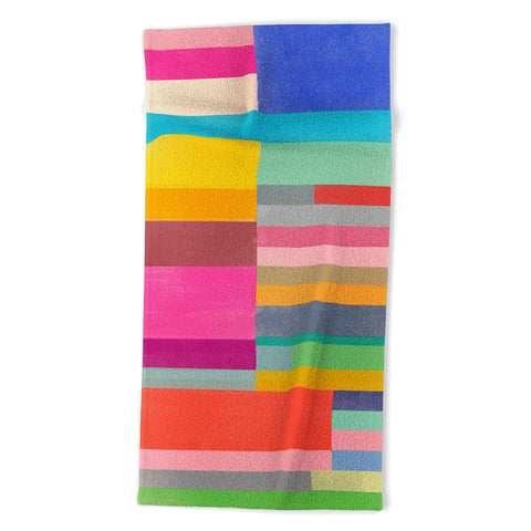 Garima Dhawan quilt study 2 Beach Towel