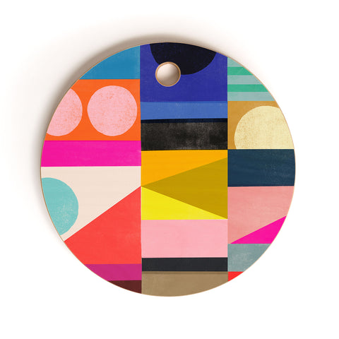 Garima Dhawan quilt study 4 Cutting Board Round