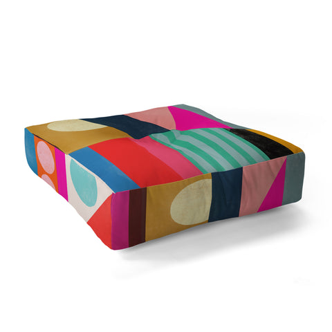 Garima Dhawan quilt study 4 Floor Pillow Square