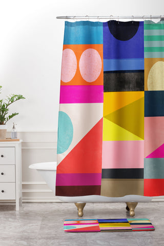 Garima Dhawan quilt study 4 Shower Curtain And Mat