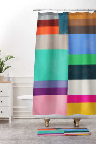 Garima Dhawan quilt study 5 Shower Curtain And Mat