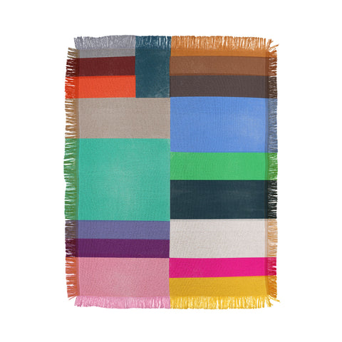 Garima Dhawan quilt study 5 Throw Blanket