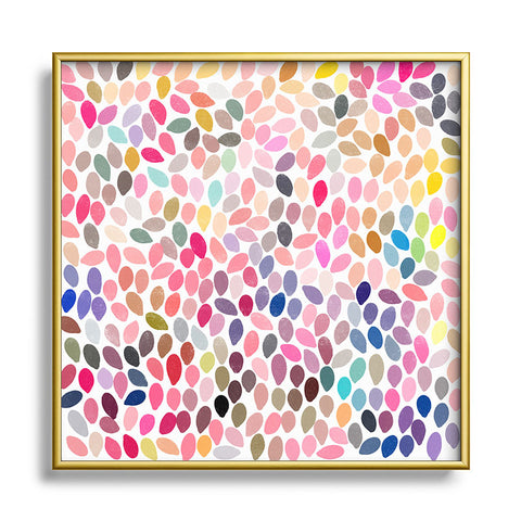 Garima Dhawan rain 25 Square Metal Framed Art Print