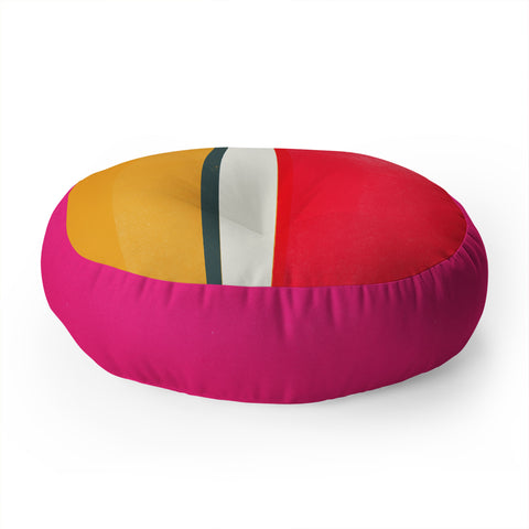Garima Dhawan stripe study 1 Floor Pillow Round