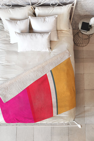 Garima Dhawan stripe study 1 Fleece Throw Blanket