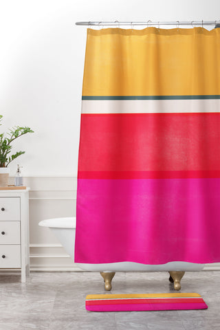 Garima Dhawan stripe study 1 Shower Curtain And Mat
