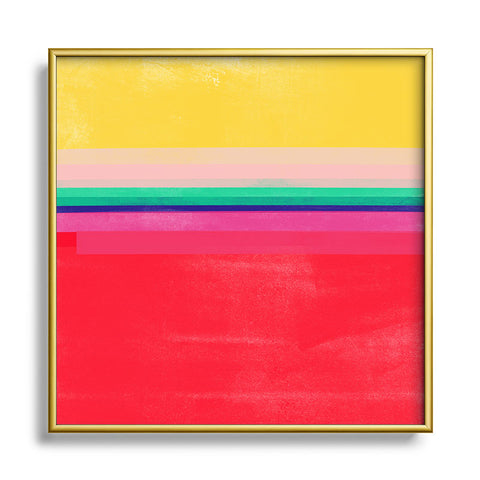 Garima Dhawan stripe study 10 Square Metal Framed Art Print