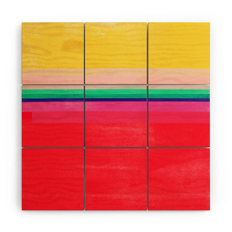 Garima Dhawan stripe study 10 Wood Wall Mural