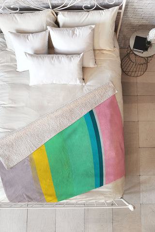 Garima Dhawan stripe study 17 Fleece Throw Blanket