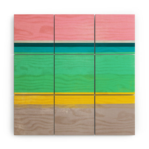 Garima Dhawan stripe study 17 Wood Wall Mural