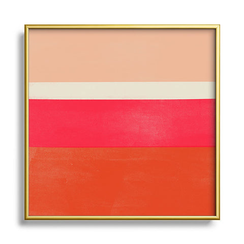 Garima Dhawan stripe study 25 Square Metal Framed Art Print