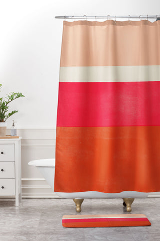 Garima Dhawan stripe study 25 Shower Curtain And Mat