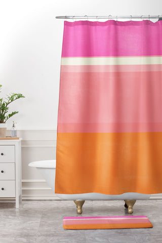Garima Dhawan stripe study 33 Shower Curtain And Mat