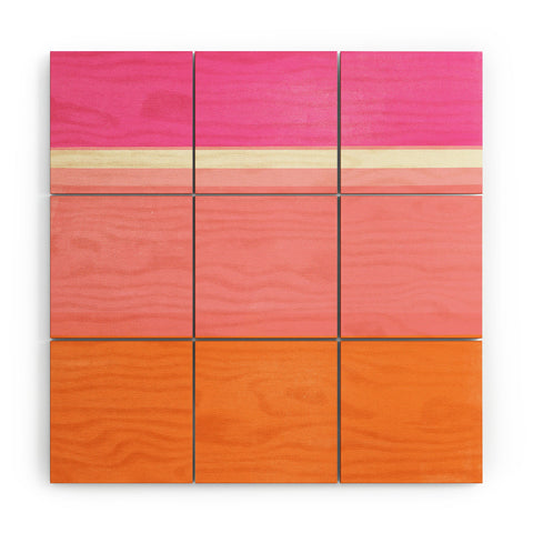 Garima Dhawan stripe study 33 Wood Wall Mural
