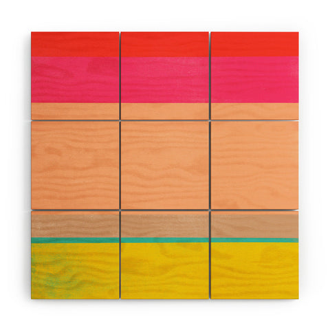 Garima Dhawan stripe study 39 Wood Wall Mural