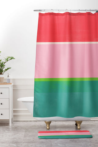 Garima Dhawan stripe study 50 Shower Curtain And Mat