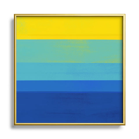 Garima Dhawan stripe study 51 Square Metal Framed Art Print