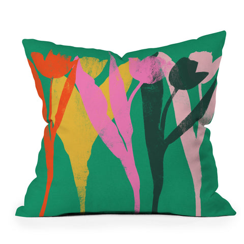 Garima Dhawan tulips 12 Outdoor Throw Pillow