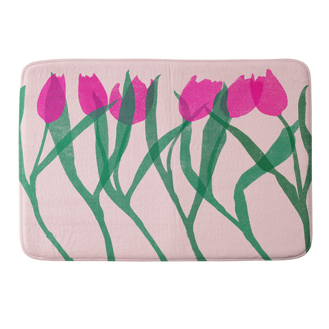 Garima Dhawan tulips 14 Memory Foam Bath Mat
