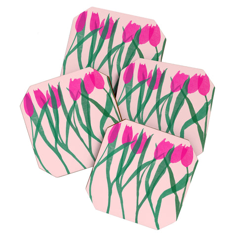 Garima Dhawan tulips 14 Coaster Set