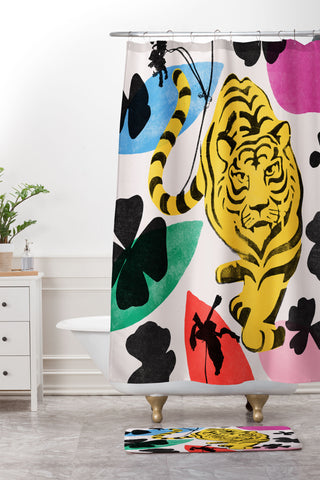 Garima Dhawan wild 3 Shower Curtain And Mat