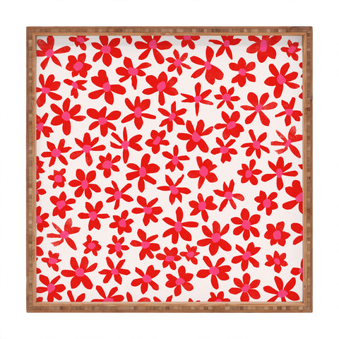 Garima Dhawan wild flowers 2 Square Tray