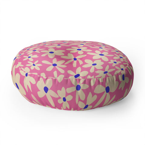 Garima Dhawan wild flowers 4 Floor Pillow Round