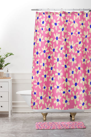 Garima Dhawan wild flowers 4 Shower Curtain And Mat