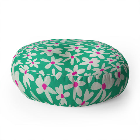 Garima Dhawan wild flowers 7 Floor Pillow Round